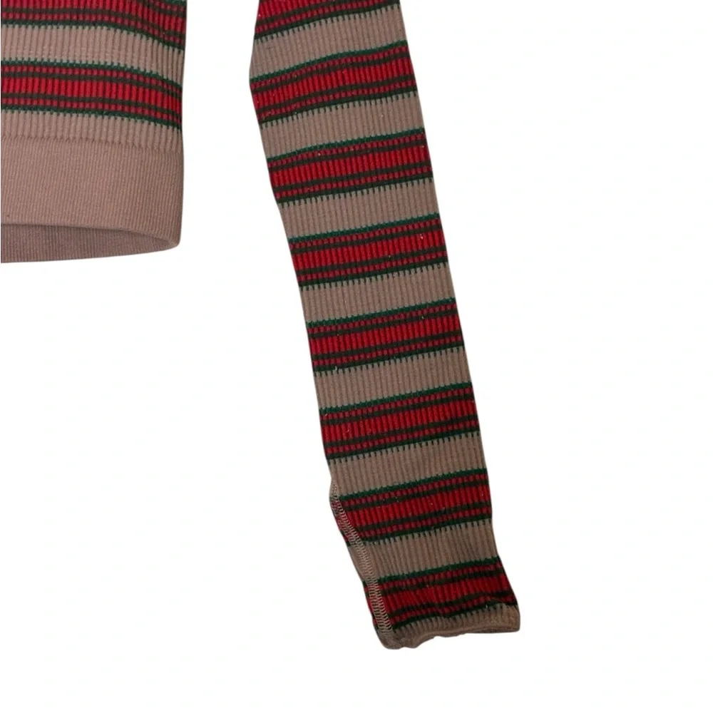 Urban Outfitters | Out From Under striped long sleeve stretchy fitted crop top